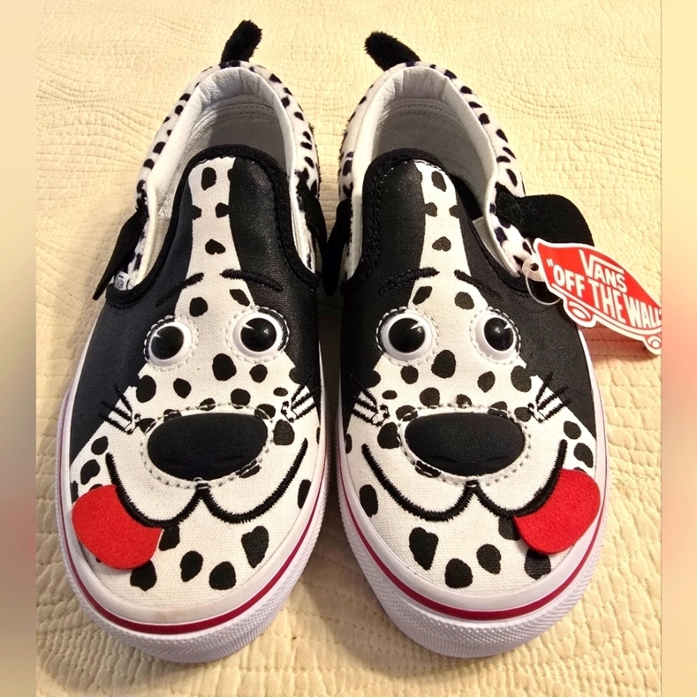 NWT Vans Kids Dalmatian Slip-On Sneakers